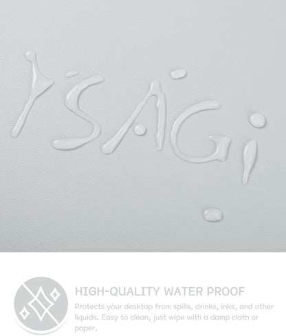 YSAGi Non-Slip Leather Desk Pad, Waterproof Laptop Computer Desk Keyboard Mat, Table Protector Blotter Mat, Large Mouse Pad for Office/Work/Home/Decor(Black, 31.5" x 15.7")