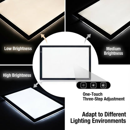 A2 Extra Large Tracing LED Light Pad for Diamond Art, Sketching, Painting - Adjustable Brightness, Sketching, Tracing - USB Powered DIY Diamond Art Light Box - No mesh No dot