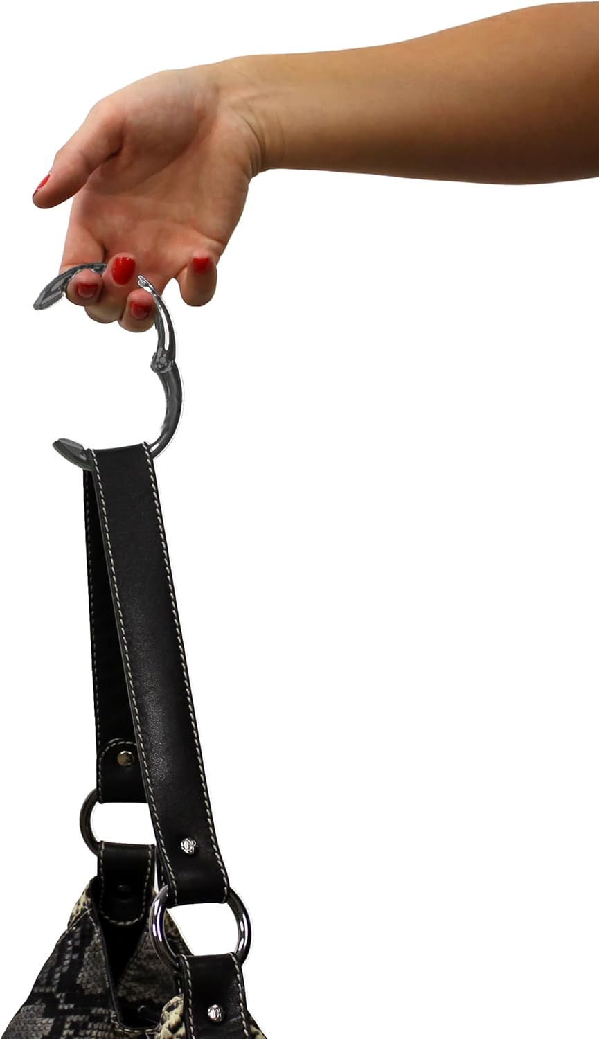 Clipa Bag Hanger - The Ring that Opens Into a Hook, Closes Automatically | Hangs Almost Anywhere in Just 1/2" of Space | Holds 33 lbs | 9 Styles | 3 yr Warranty