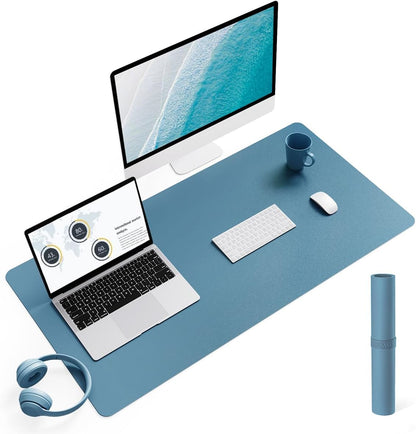 YSAGi Non-Slip Leather Desk Pad, Waterproof Laptop Computer Desk Keyboard Mat, Table Protector Blotter Mat, Large Mouse Pad for Office/Work/Home/Decor(Black, 31.5" x 15.7")