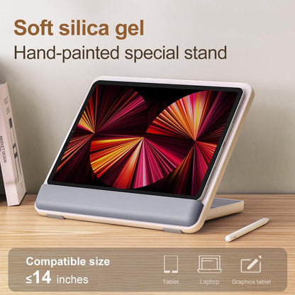 Chapter Seven Tablet Holder Wood Stand,Wooden Laptop Tablet Multi-Function Stand - Adjustable Height Portable Computer Drawing Writing Board Holder, for iPad Pro 12.9/11,Air,Mini and More