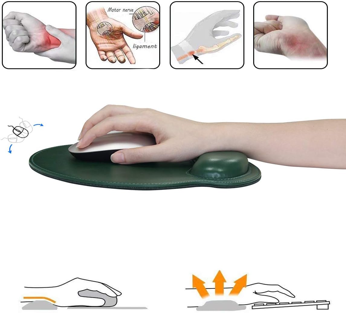 RICHEN Keyboard Wrist Rest and Mouse Pad with Wrist Support, Memory Foam Set for Gaming and Office, Comfortable & Lightweight for Easy Typing & Pain Relief (White Butterflies)