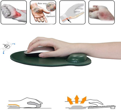 RICHEN Keyboard Wrist Rest and Mouse Pad with Wrist Support, Memory Foam Set for Gaming and Office, Comfortable & Lightweight for Easy Typing & Pain Relief (White Butterflies)