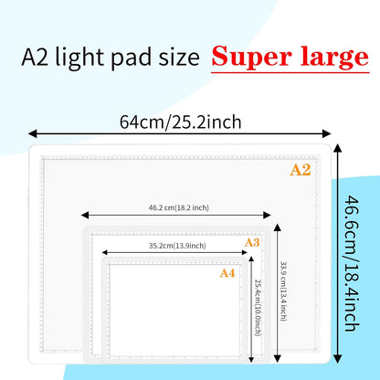 Phylosal Rechargeable A4 LED Light Pad with Built-in Stand, Magnetic Tracing Light Box for Drawing, Diamond Art Light Board with Side Button, Super Bright Light Table for Diamond Painting, Sketching