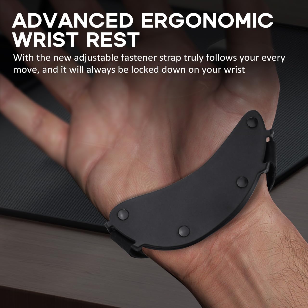 JIKIOU Advanced Ergonomic Right-Handed Gaming Wrist Rest for Mouse - Superior Support for Serious Gamers - Anti-Fatigue, Smooth Glide 2 Pack Black