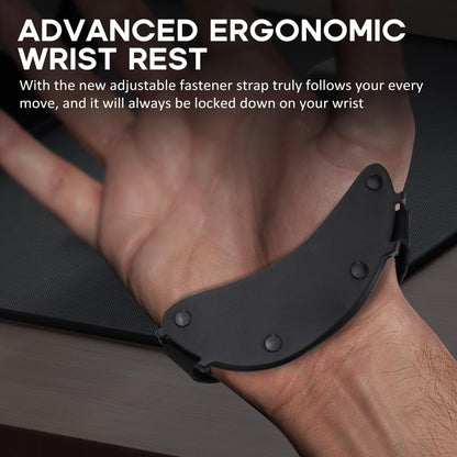JIKIOU Advanced Ergonomic Right-Handed Gaming Wrist Rest for Mouse - Superior Support for Serious Gamers - Anti-Fatigue, Smooth Glide 2 Pack Black