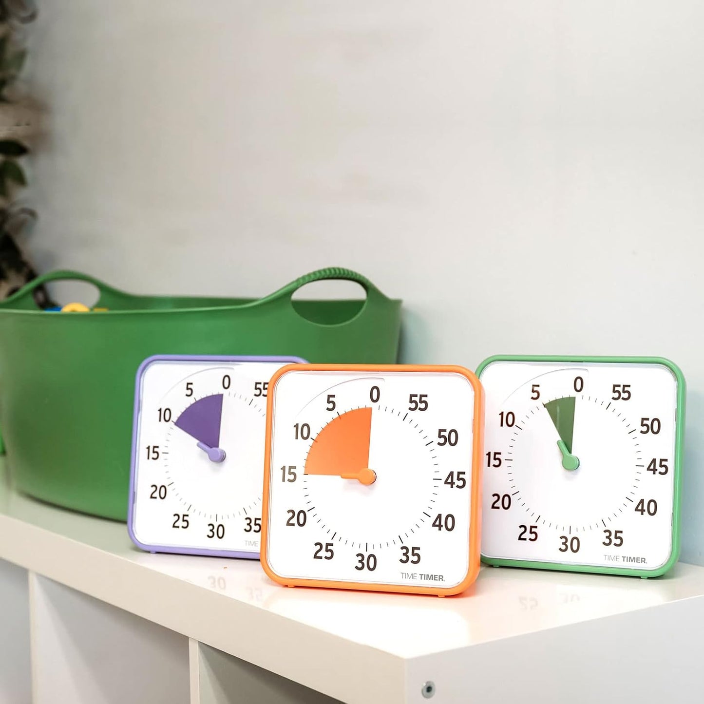 Time Timer 8 Inch Learning Center Classroom Set — 60 Minute Visual Timer for Kids with Dry Erase Activity Cards for Kids Classroom, Learning Centers and Teachers Desk Clock, Secondary (3-Pack)