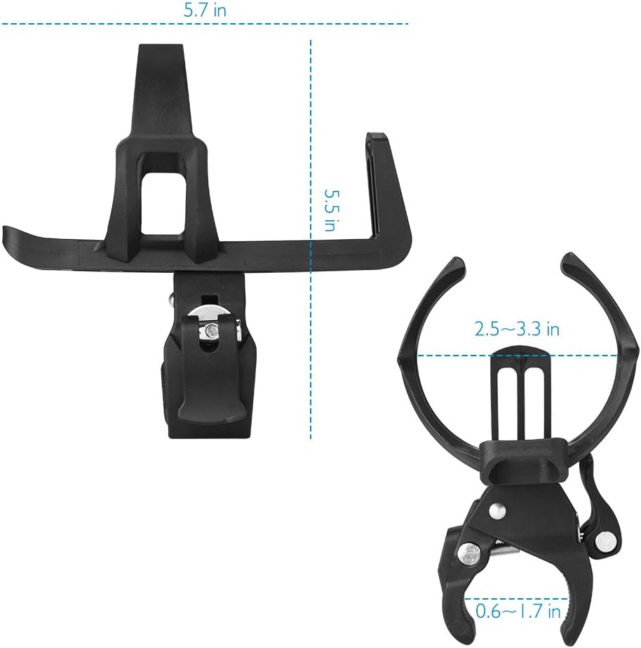 Accmor 2 Pack Bike Water Bottle Holders No Screws, Universal Bike Cup Holder, 360 Degree Rotatable Bike Water Bottle Cage, Water Bottle Holders for Kids Bike Adult Bike