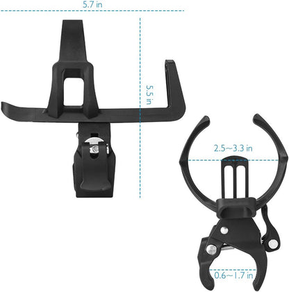 Accmor 2 Pack Bike Water Bottle Holders No Screws, Universal Bike Cup Holder, 360 Degree Rotatable Bike Water Bottle Cage, Water Bottle Holders for Kids Bike Adult Bike