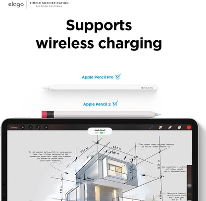 elago Compatible with Apple Pencil Pro Case & Apple Pencil 2nd Generation Case, Compatible with Magnetic Charging, Double Tap, Squeeze, Haptic (Must Read Installation Instructions) [Lovely Pink]