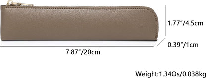 Canvas Pencil Case Small Pencil Pouch Slim Lightweight Pen Case Holder Cute Zipper Bag for School Office