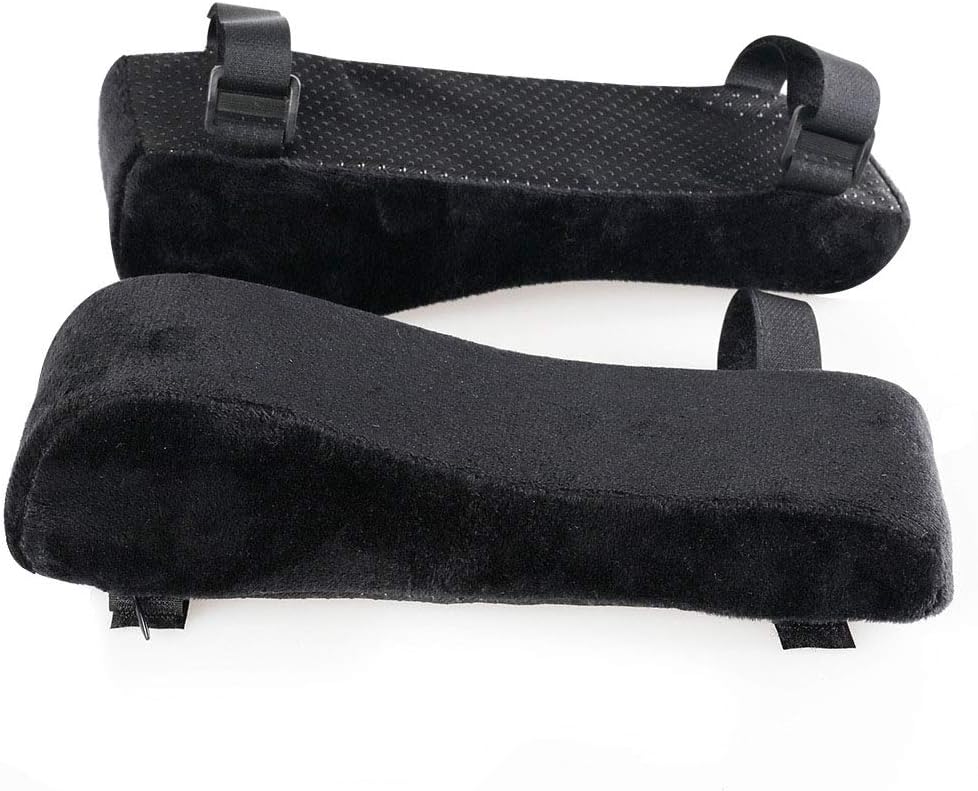 Office Chair Armrest Pads,1 Pair Ergonomic Armrest Pads, Memory Foam Elbow Support Cushions for Computer, Gaming and Desk Chairs