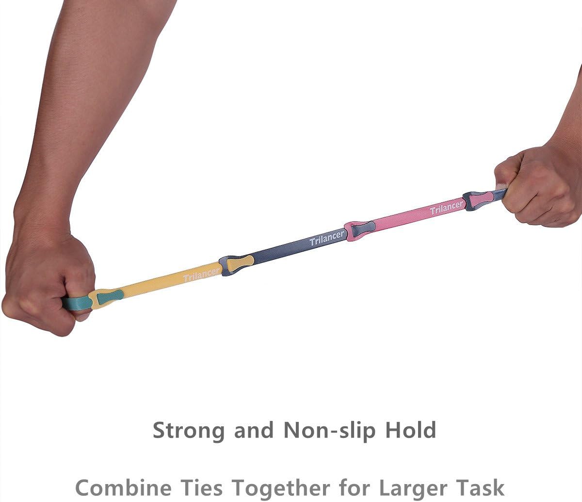 Trilancer Reusable Cable Straps Wire Ties, Pack of 50 Adjustable Cord Fastener Cable Organizer, 8 Inches (Black)