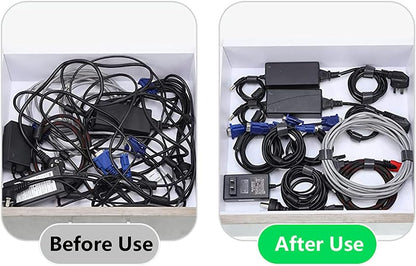 Cable Ties Reusable Black 50 Pack Cord Straps Hook and Loop Wire Wraps Keepers Clips Organizer Management Kit for tv pc Computer Charging Data Cables