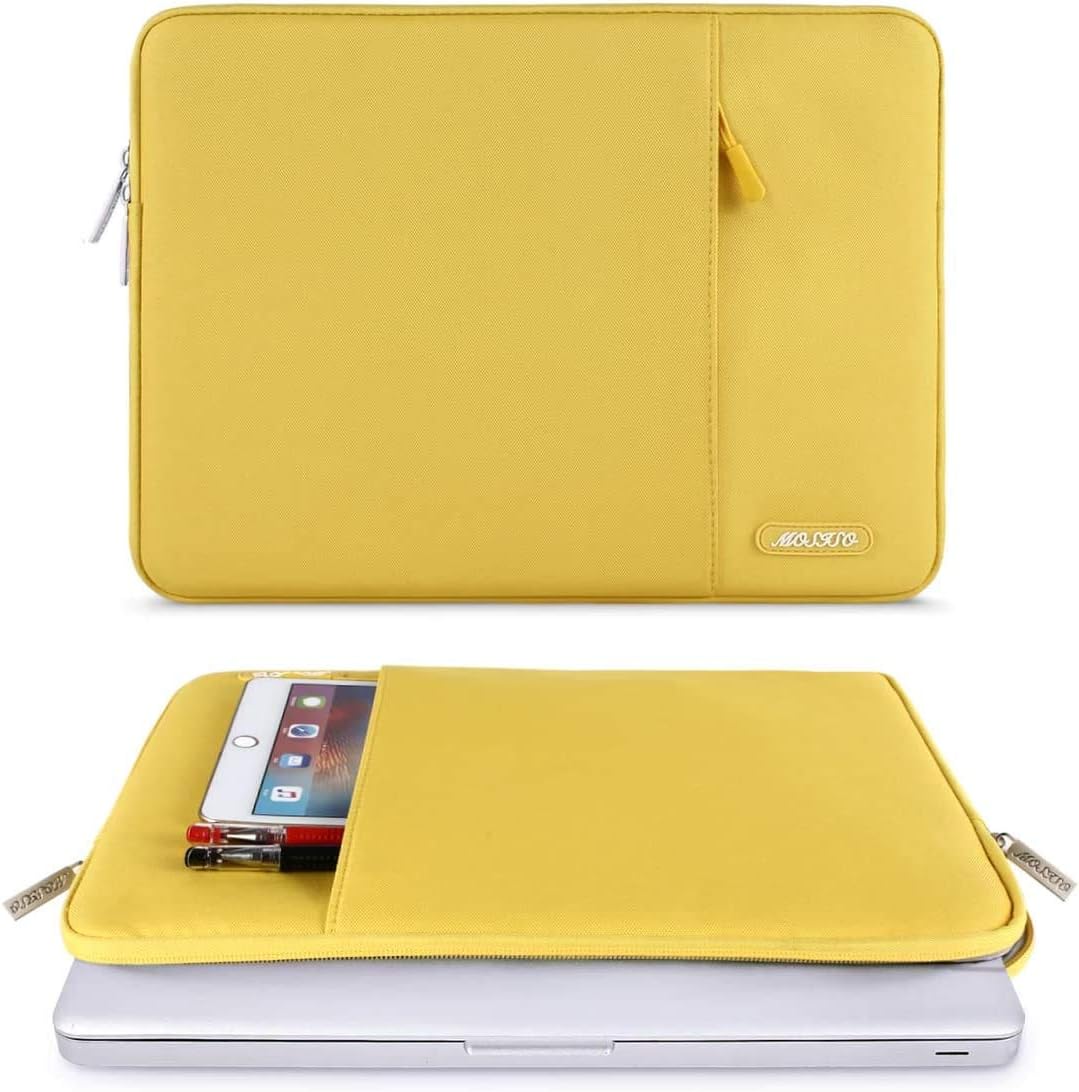 MOSISO Laptop Case 13.3 inch, 13-13.3 inch Laptop Sleeve Compatible with MacBook Air/Pro 13/Pro 14 M5 M4 M3 M2 M1, HP Dell ASUS Lenovo,Polyester Vertical Computer Sleeve Bag with Pocket, Antique Green - Colors A