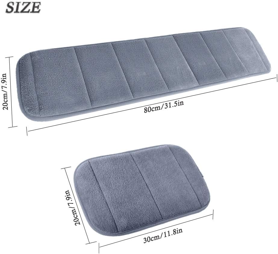 AUHOKY 2 Sets Ergonomic Computer Wrist Pad - Long & Short Size Combination Keyboard Rest Elbow Support Mat for Office, Desktop, Working, Gaming - Memory Foam Relieve Elbow Pain (Brown)