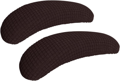 FORCHEER Office Chair Armrest Covers 12-15 Inch Velvet Elastic Black Arm Rest Covers for Desk Computer Chairs Washable