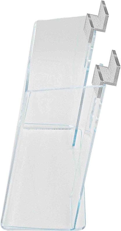 Marketing Holders 6 Pack Suction Cup Brochure Holder Holds 6 Inch Wide Literature Window or Glass Wall Mount Display Indoor Graphic Images Amenity Flyers or Reference Sheet Racks
