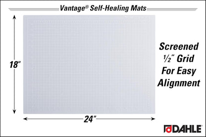 Dahle Vantage 10670 Premium Self-Healing Cutting Mat, 9"x12", 1/2" Grid, 5 Layers for Max Healing, Perfect for Crafts & Sewing, Black
