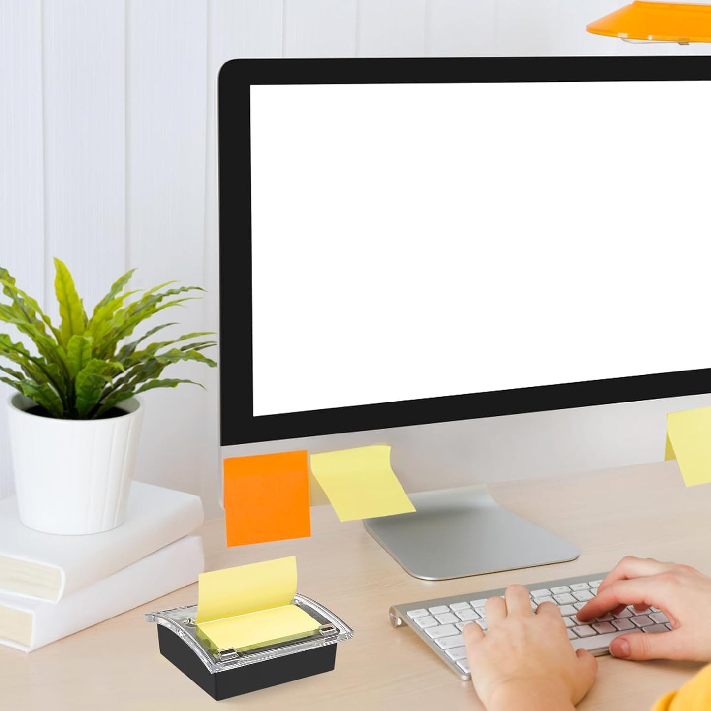 Pop Up Sticky Note Dispenser,3x3 Inches,Sticky Note Holder, Black Base,Sticky Note Dispenser for Office Home Classroom Desk Supplies