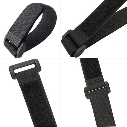 25pcs Black Reusable Fastening Cable Straps, Hook and Loop Cable Tie Down Straps 1" x 12"