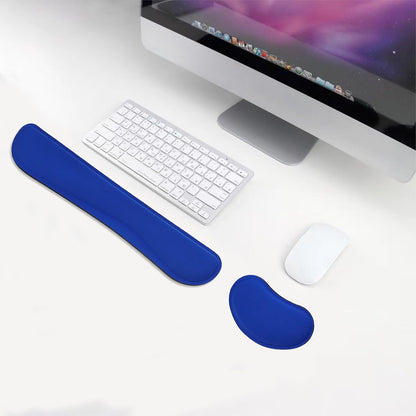 Keyboard Wrist Rest and Mouse Wrist Rest Set - Ergonomic Memory Foam Wrist Cushion - for Wrist Support on Computer, Laptop, Office, Playing Games, Typing Relieves Wrist Pain Rose Red