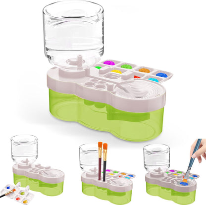 Paint Brush Cleaner, Multifunctional Acrylic Face Paint Brush Washing Station Brush Water Cup for All Purpose Oil Watercolor Painting Artist Professional Kit,Gift Art Supplies for Kid Adult