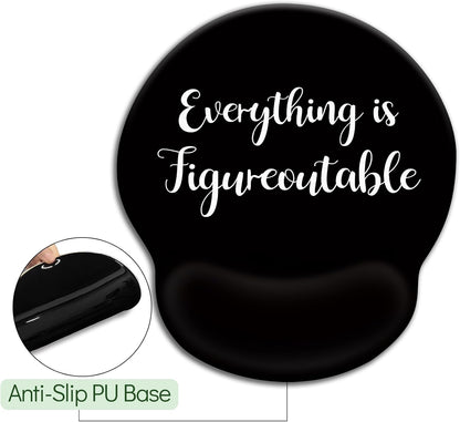 LIMKRIAN Cat Ergonomic Mouse Pad with Wrist Rest, Gaming Mouse Pad with Wrist Support, Funny Mouse Pads for Desk, Computer Mousepad with Non-Slip Pain Relief PU Base, Cute Office Desk Accessories