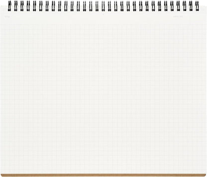 Maruman Mnemosyne Lined Notebook- Vertical A5, 5.83" x 8.27", 70 Sheets / 140 Pages, 7mm College Ruled With Center Line Journal, Perforated Pages & Wire-Bound to Lay Flat, Black, Made in Japan - Colors B