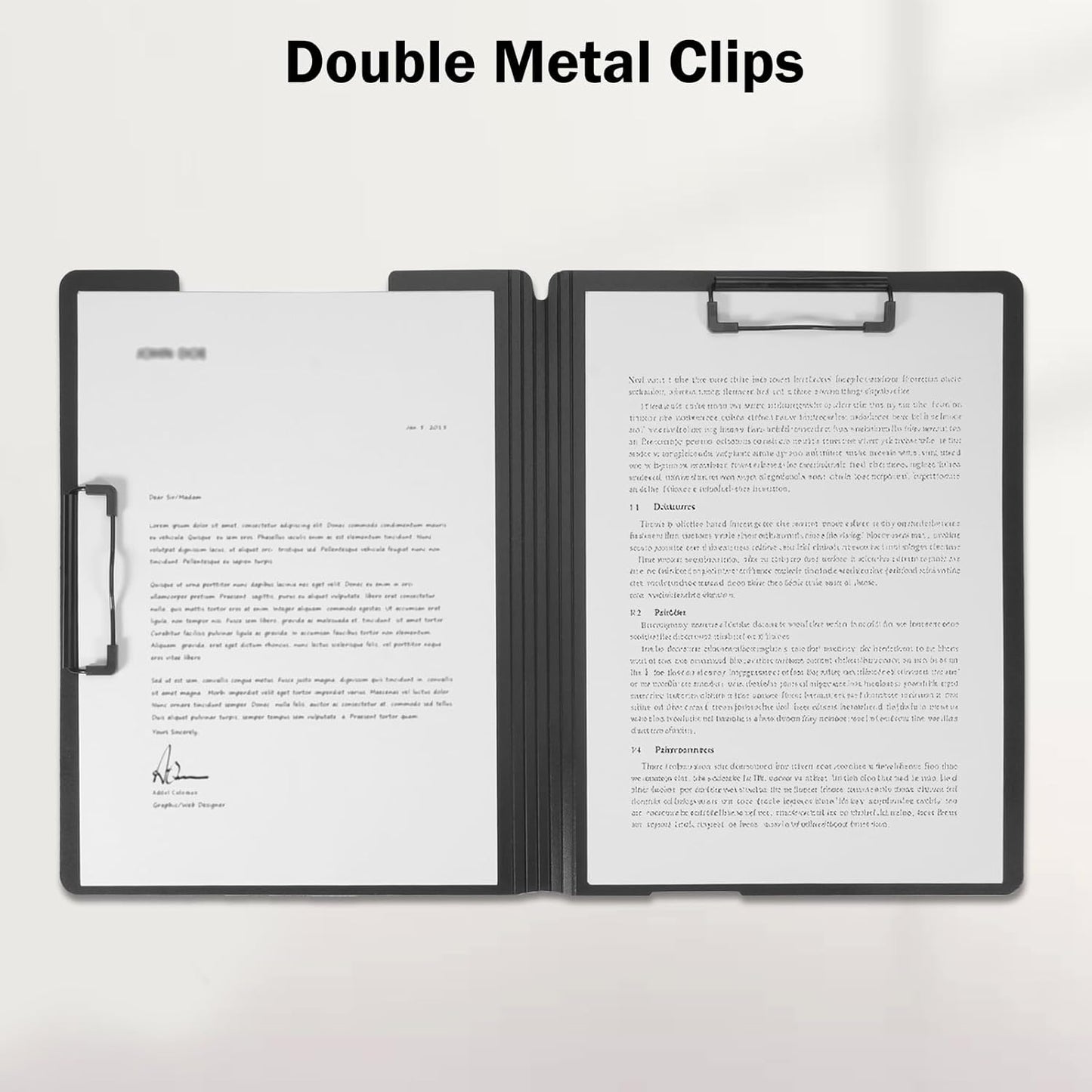 SITHON Foldable Clipboard Folder with Pen Slot, 360° Rotating PP Writing Pad with Dual Low Profile Metal Clips, Durable A4/Letter Size Document Folder for Nurses Classroom Business Office