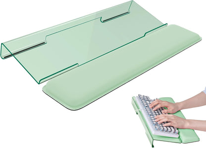 Laborio Computer Keyboard Stand for Desktop, Keyboard Riser Wrist Rest Holder for Easy Typing, Office Desk, Home, School Accessories(Coffee)