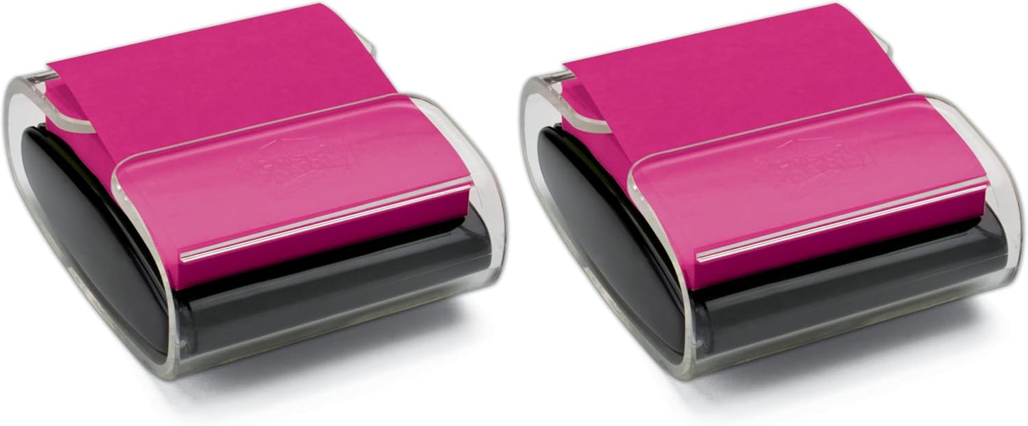 Post-it Pop-up Notes Dispenser, 3x3 in, Black Base Clear Top, Pack Includes Dispenser and a 45-Sheet Pad of Pop-up Notes (WD-330-BK)