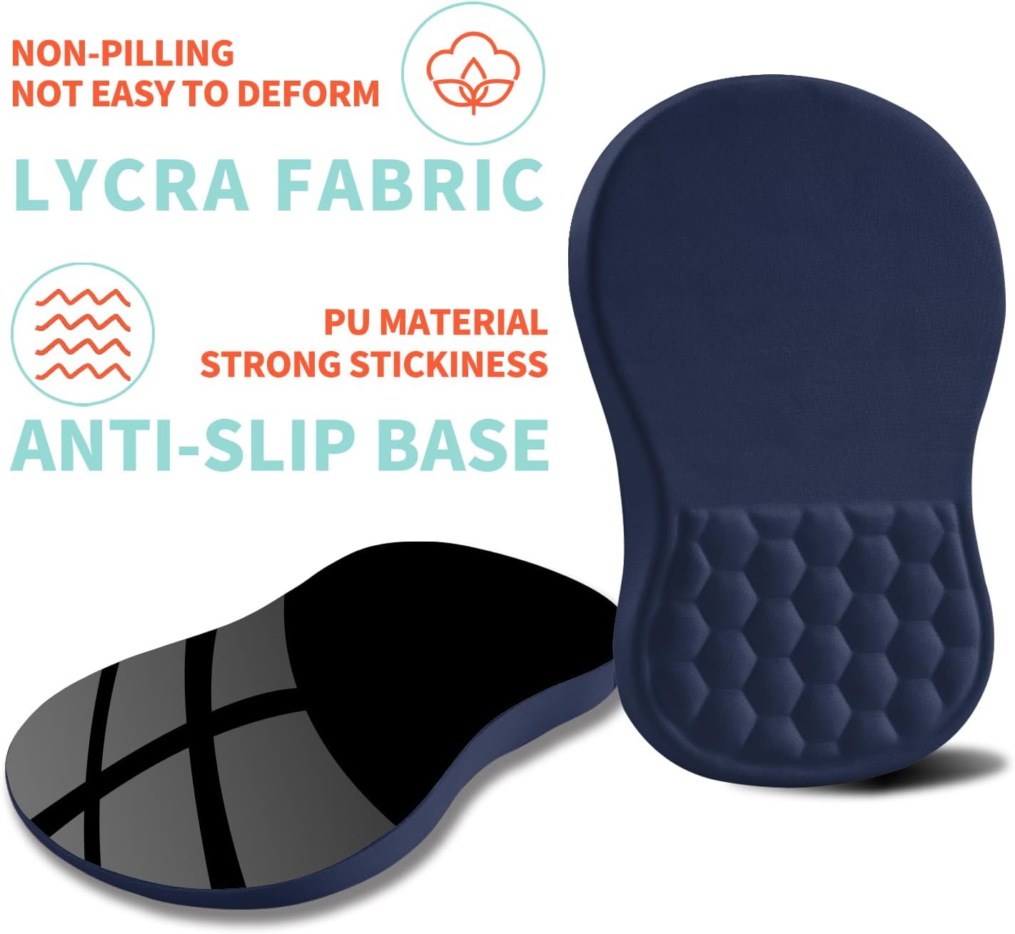 Ergonomic Mouse Pad Wrist Support with Memory Foam Massage Bulge, Carpal Tunnel Pain Relief Mousepad Wrist Rest for Mouse(12x8 inch, Silver Gray Light Purple)