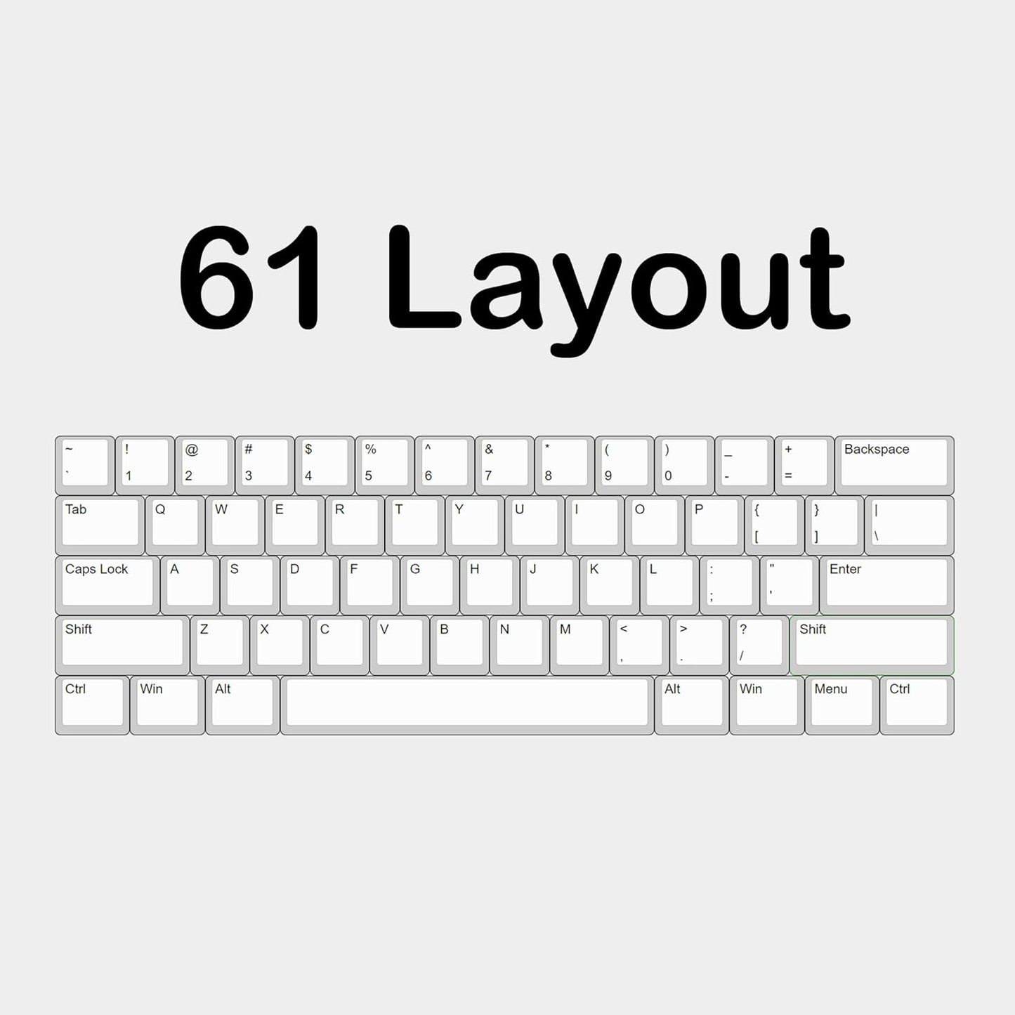 YMDK Keyboard Sound Dampening Foam 61 64 Layout 3-Piece Set Poron Silencer Pad Gasket Switches Dampener for Mechanical Keyboard