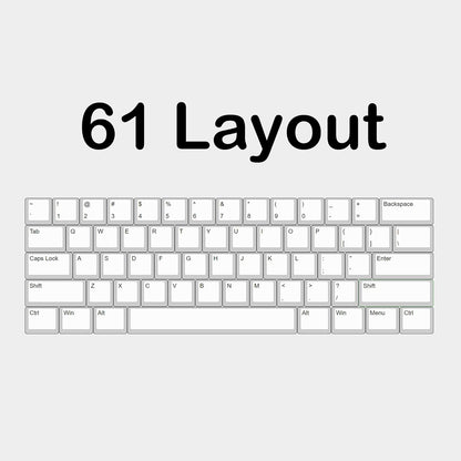 YMDK Keyboard Sound Dampening Foam 61 64 Layout 3-Piece Set Poron Silencer Pad Gasket Switches Dampener for Mechanical Keyboard