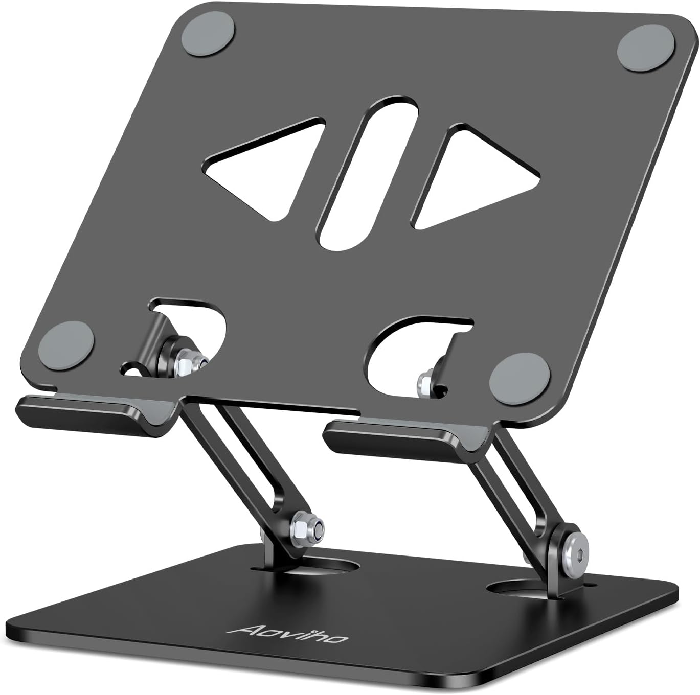 Aoviho Tablet Stand Holder for Desk, Adjustable Aluminum Desk Accessories, Stable Desktop Stand for Office Home,Compatible with iPad Pro Air Mini, Samsung Tablets, Rose Gold