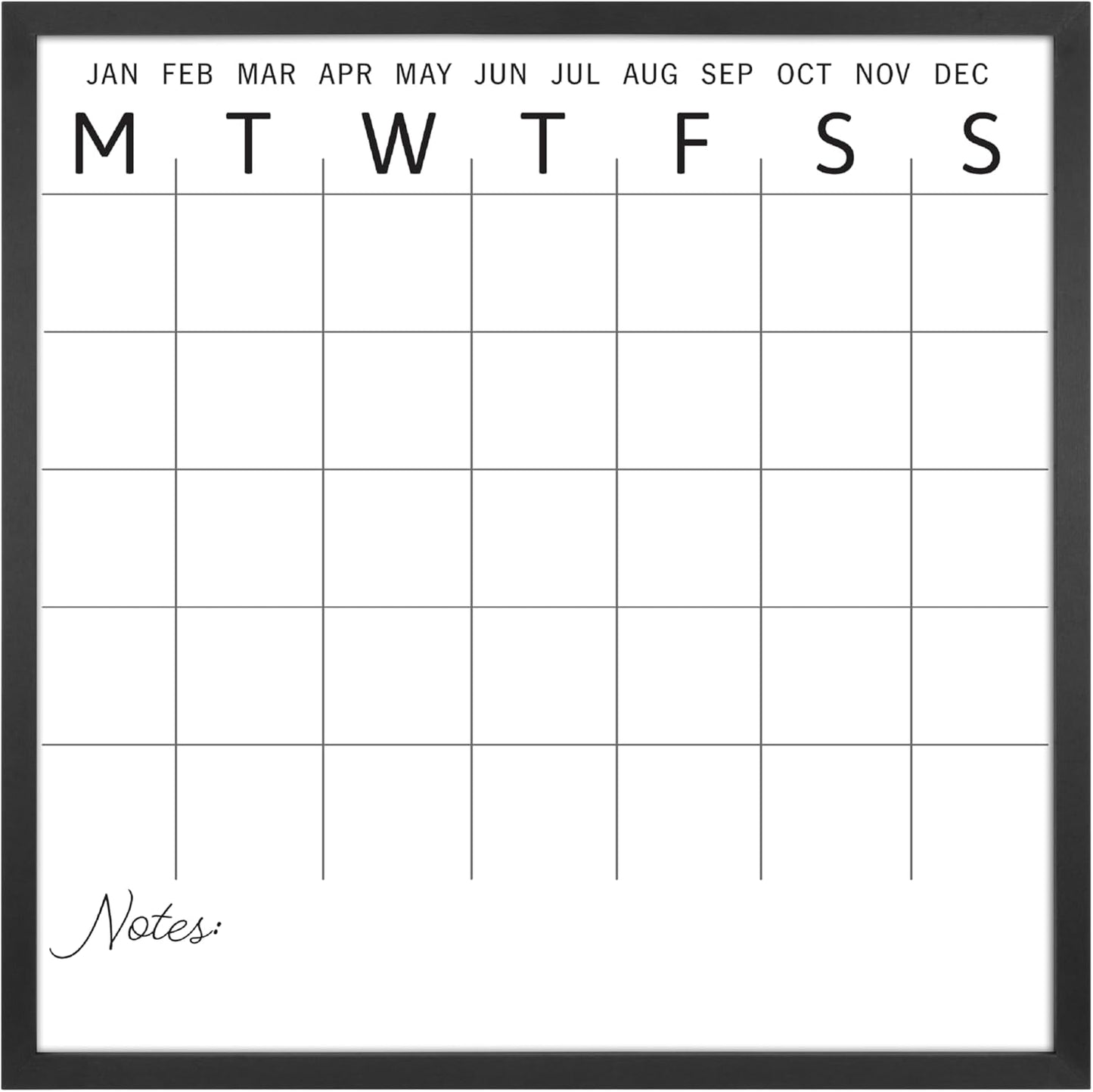 MCS Dry Erase Weekly Planner 11x24 Walnut Framed Calander Whiteboard for Wall, Plan Your Week with Family Weekly Planner for Dinners, Sports, Events & More