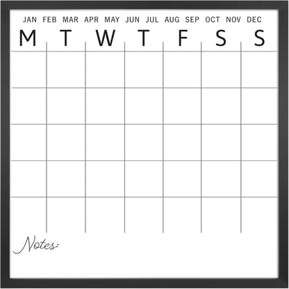 MCS Dry Erase Weekly Planner 11x24 Walnut Framed Calander Whiteboard for Wall, Plan Your Week with Family Weekly Planner for Dinners, Sports, Events & More