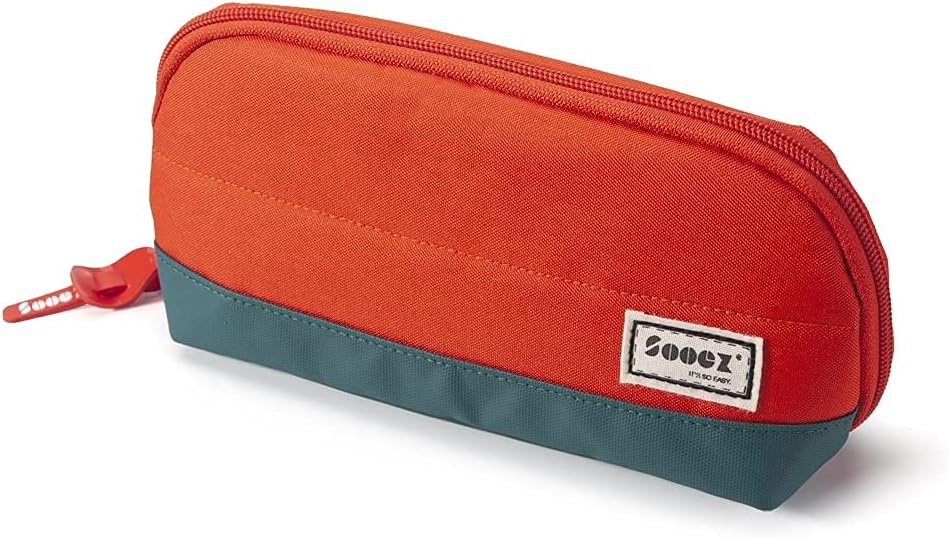 Sooez Wide-Opening Pencil Pen Case, Lightweight & Spacious Pencil Bag Pouch Box Organizer, Aesthetic Supply with Triangular Design for Adults, Grey