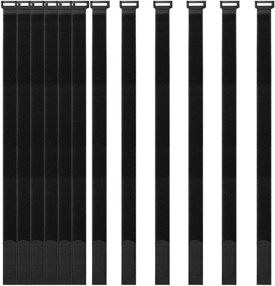 YiwerDer Reusable Fastening Cable Straps and Cable Ties Set 20 Pack(8"-12"-18"), Adjustable Multi-Purpose Hook and Loop Cord Ties to Keep Cords Organized and Tidy