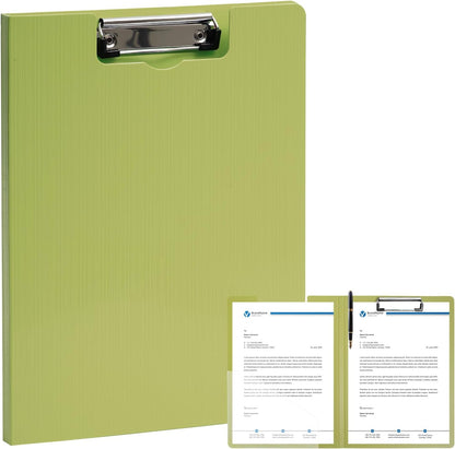 Clipboard Folder, A4 Foldable Clipboards with Pocket, File Cover Office Folder Clipboard, 360 Degree Foldable Storage Clipboards for Office, School or Medical Field, Green