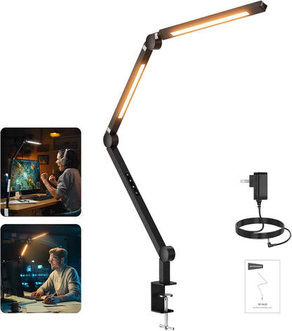 NEEWER Basics 12W Dual Monitor Light Bar with Stands, LED Lamp for Home Office Video Conference Lighting Desk Computer Laptop Webcam Zoom Streaming, Bi Color, Remote/Touch Control Dimmable, L10