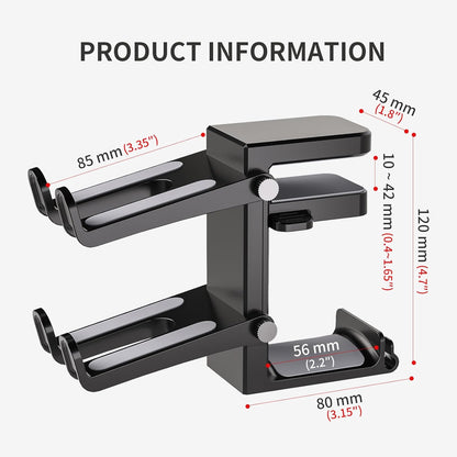 Game Headphone Stand for Desk Mini Headphone Hanger Holder with Strong Adhesive Game Headset Stand Headphone Holder-Under Desk…
