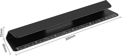 Portable Laptop Wedge Airflow Cooling Stand, Aluminium Laptops Feet Legs Improved Ergonomics, Stability, and Versatility - Compatible with MacBook and All Laptop, with Ruler