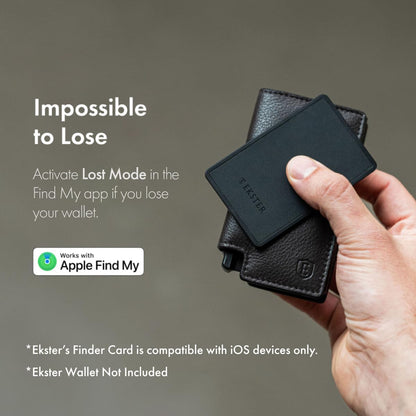 Ekster Finder Card Wallet Tracker, Rechargeable Bluetooth Tracking Card, Works with Apple Find My & Siri, Slim Credit Card-Sized Wallet Finder for Wallets, Bags & Gear