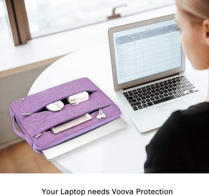 Voova 15.6 16 Inch Laptop Sleeve Case Compatible with MacBook Pro 16 M1/M2/M3/M4 Max 2019-2025, 15.6-16” Hp Lenovo Acer Asus, Waterproof Slim Computer Bag Cover with Handle, Grey