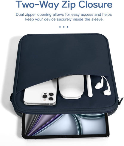 Dadanism 9-11" Tablet Sleeve Bag Carrying Case for iPad (A16) 11th Gen 11", iPad 10th Gen 10.9" Air 5/4, iPad Air M4/Pro 11", iPad 9/8/7th, Galaxy Tab A11+ Plus 11", Remarkable 2 10.3", Black