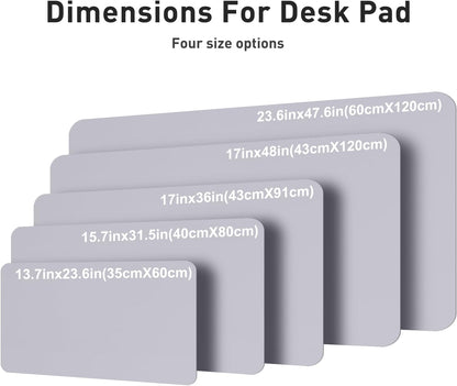 Aothia Leather Desk Pad Protector, Mouse Pad, Office Desk Mat, Non-Slip PU Leather Desk Blotter, Laptop Desk Pad, Waterproof Desk Writing Pad for Office and Home (Black,36" x 17") - Colors B