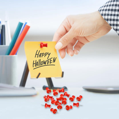 40Pcs Wood Push Pins, Decorative Thumb Tacks, Wooden Pins and Tacks, Cork Board Thumbtacks, Cute Thumbtack for Wall and Bulletin Board, Map Pins