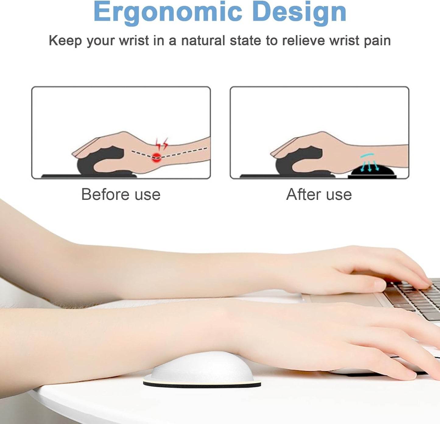 Dapesuom Enlarge Keyboard Wrist Rest, Memory Foam Keyboard Wrist Cushion for Computer Desk Mats Support, Pain Relief Ergonomic Mouse Pad Rests with Non-Slip Base for Gaming, Laptop, Radiant Orchid